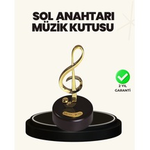Dönen Sol Anahtarı Figürlü Müzik Kutusu Şık Hediyelik Dekor