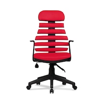 Ev Ve Ofis Çalışma Sandalyesi Bilgisayar Ve Yönetici Koltuğu Zebra Model Kırmızı