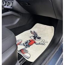 Bugs Bunny Desenli Kaymaz Taban Dekoratif Oto Halı Paspas Üniversal Yıkanabilir Her Araca Uyumlu Ka