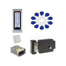 Rfid Şifreli Kapı Kilidi Su Geçirmez Metal Işıklı Tirajlı Kilit Trafo Göstergeç Seti