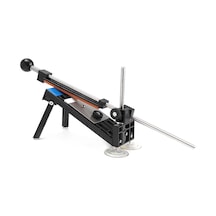 Vkemall Pratik Ev/profesyonel Mutfak Bıçak Taslağı - Paslanmaz Çelik Vakum Tabanlı, 4 Farklı Zımpara Taşı, Kolay Ve Güvenli Kullanım Siyah