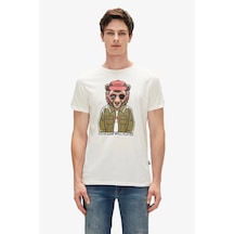 Bad Bear Good Game Erkek Beyaz Tişört Beyaz
