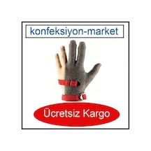 Üç Parmak Çelik Örgü-Kesim Eldiveni-Hızar Eldiveni