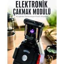 Şarjlı Çalışan El Feneri Elektronik Çakmak Emniyet Kemeri Kesici Ve Tornavida Uçlu - Lisinya