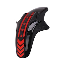 Motosiklet Çamurluk Yıldız Sticker Mat Kırmızı - 2 ADET