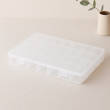 28 Bölmeli Organizer Kutusu - Plastik Şeffaf Kapak Çok Renkli
