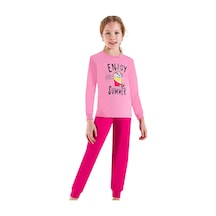 Ersoy 751u Kız Çocuk Uzun Kollu Pijama Takımı-pembe Pembe