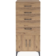 Arges Dolap 4 Çekmeceli 2 Kapaklı 60x30x134 Çam-çam Çam