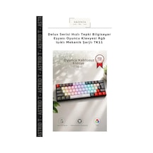 Delux Serisi Hızlı Tepki Bilgisayar Eşyası Oyuncu Klavyesi Rgb Işıklı Mekanik Şarjlı Tk11