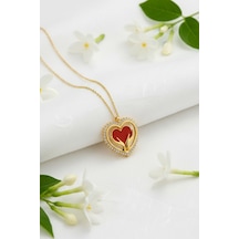 Çekirdekjewelry 925 Ayar Gümüş Avucumun Kalbı Kolye Sarı