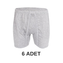 6 Adet Erkek Arjantin Penye Boxer Gri 001