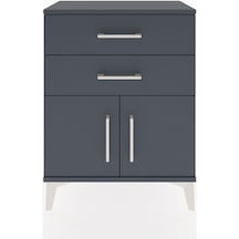 Arges Komodin 2 Raflı 2 Kapaklı 60x30x80 Antrasit-antrasit Antrasit