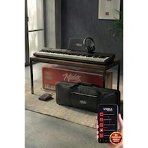 Midex PLX-80BK-H Taşınabilir Katlanır Dijital Piyano Tuş Hassasiyetli 88 Tuş BT (Sustain Kulaklık Çanta Metod)