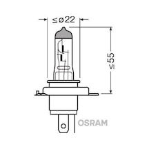 12v H4 60/55w Halojen Ampul 43t Tırnaklı Clasıc Seri 1 Ad