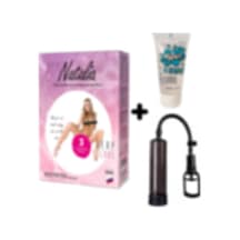 Truva Shop Natalia 3 Işlevli Kaliteli Şişme Bebek + Penis Vakum Pompası +Jel