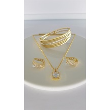 Sones Çelik Takı Setleri Sns500801 Gümüş - Rose Gold