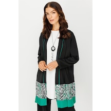 Leopar Detaylı Ceket İçtunik Pantolon Kolye Takım Yeşil-yeşil Yeşil