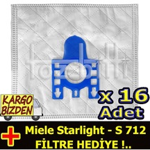 Miele Starlight - S 712 Süpürge Toz Torbası 16 Adet