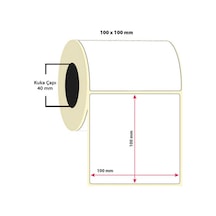 Barkod Etiketi 100 X 100 500'lü Termal Etiket Rulosu 100x100 Sticker 500 Adet Sarım 100 100 1 Diğer