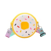 Relaxed Çörek Çocuk Çantası Sevimli Çocuk Sikke Çanta Vahşi Erkek Ve Kız Messenger Çanta Silikon Çocuk Çantası-sarı Sarı