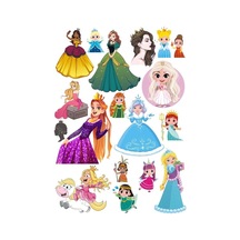Prenses Sticker Set 20 Parça Telefon, Tablet, Defter, Laptop Sticker