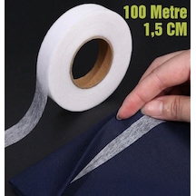 Texfix, 100m, İz Yapmayan, Kağıtsız, Hayalet Tela, Çift Taraflı Tela, Paça Telası, 1.5cm Beyaz