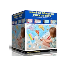 Harita Öğreten Puzzle Seti (4 Süper Kutu)