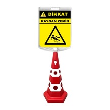Kaygan Zemin Çift Taraf Baskı Kırmızı Ultra Kedi Gözlü Ağırlıklı Koni Seti Trafik Dubası