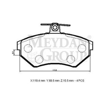 Volkswagen Golf- 3- 92/98 Ön Fren Balatası Disk 119,4x69,5x15,5 Bramax