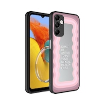 Samsung Galaxy Uyumlu M14 Kılıf Aynalı Desenli Kamera Korumalı Parlak Zore Mirror Kapak