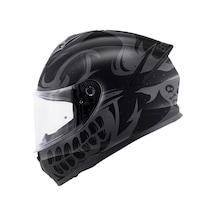 Gıvı 50.x Bones Mat Siyah-gri Kask - F93323-siyah / Gri-m