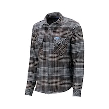 Erkek Ragular Fit Çift Cep Çıtçıtlı Oduncu Kahve Ekose Gömlek 001