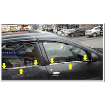 Db Chrome Dacia Logan Mcv Cam Çıtası Nikelajı 2013 Sonrası 4  Parç