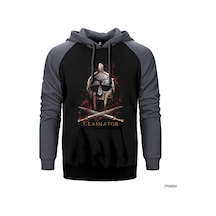 Gladiator Fight Gri Renk Reglan Kol Sweatshirt / Hoodie