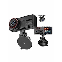 Microcase 3 Kameralı Wifi Araç İçi Kayıt Kamerası Full Hd Gece Görüşlü Araç Kamerası Al5755