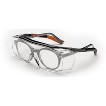 5x7 Reçeteli Gözlük Üstünde Kullanılabilir Çizilme Dirençli Gri Lensli Uv400 Koruyucu İş Gözlüğü