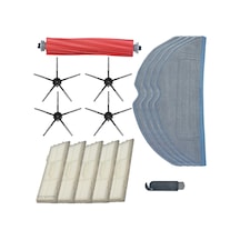 Roborock İle Uyumlu G10 Robot Süpürge Ana Fırça Hepa Filtre X5 Yan Fırça Siyah X4 Mop Bezi X4