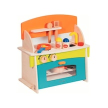 True Toys Renkl Boyalı Ahşap Oyuncak Mutfak Servis Seti