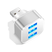 Lunatic 7560 Usb Hub 3 Port Çoklayıcı Adaptör Bilgisayar Laptop Araç Şarj Çoklu Çoğaltıcı