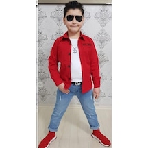 Modavals 4 Parça Gömlekli Erkek Çocuk Takım - Kırmızı 001