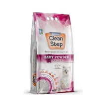 Clean Step Aktif Karbonlu Bebek Pudralı İnce Taneli Topaklanan Bentonit Kedi Kumu 5 Lt - Jdw-cs011
