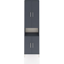 Arges Dolap 3 Raflı 4 Kapaklı Tek Askılı 60x30x221 Antrasit-a... Antrasit