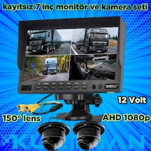 Kayıtsız 7 İnç Monitör 2 Adet Ahd 1080p Mini Kamera Seti 12 Volt