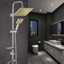 Vilas Laura Gold Robot Yağmurlama Tepe Duş Seti Krom