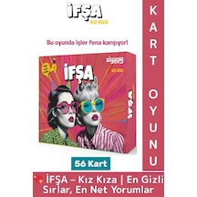 Eğlenceli Kız Grup Arkadaş Ortamı Cesaret Dürüstlük Dedikodu Tahmin Kart Oyunu İfşa-kız Kıza 56 Kart