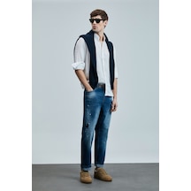 Lufian Salvator Smart Jean Erkek Pantolon Slim Fit Mavi Mavi 111200205100300 Mavi