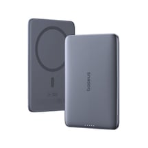 Baseus Picogo 0.3'' Ultra İnce 5000mah Magsafe Kablosuz Powerbank, Gri Gri