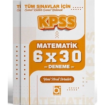 2026 Kpss Tüm Sınavlar İçin Matematik 6 X 30 Deneme Sınavı Bigeli