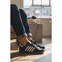 Enoch Erkek Günlük Spor Ayakkabı Retro Sneaker Süet Burunlu Ve Şeritli Klasik T-model Siyah