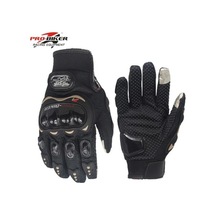 Probiker Motor - Bisiklet Eldiven Siyah 3 Mevsim Korumalı Standart Elastik Kumaş L